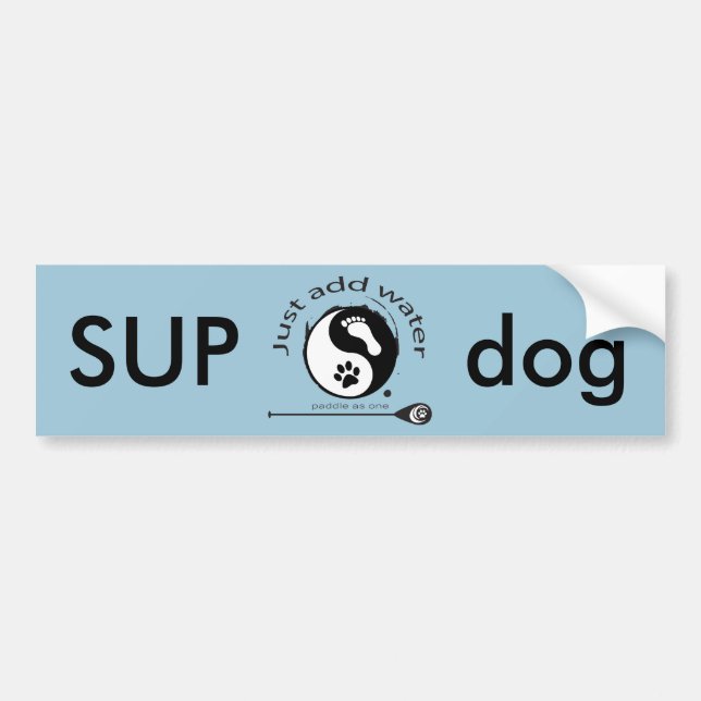 Voiture autocollant de pare-chocs SUP chien (Devant)