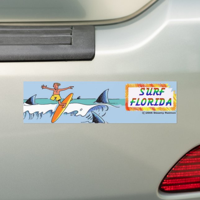 Voiture autocollant de pare-chocs surf Floride (En voiture)