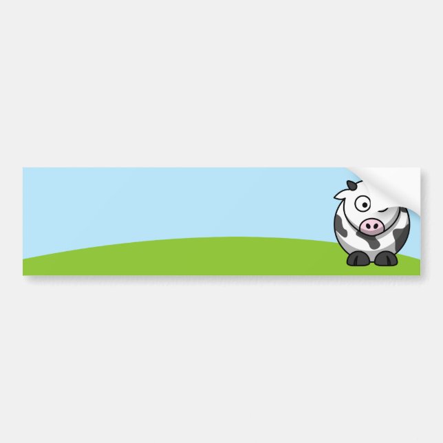 Voiture Autocollant de pare-chocs Vache Mignonne (Devant)