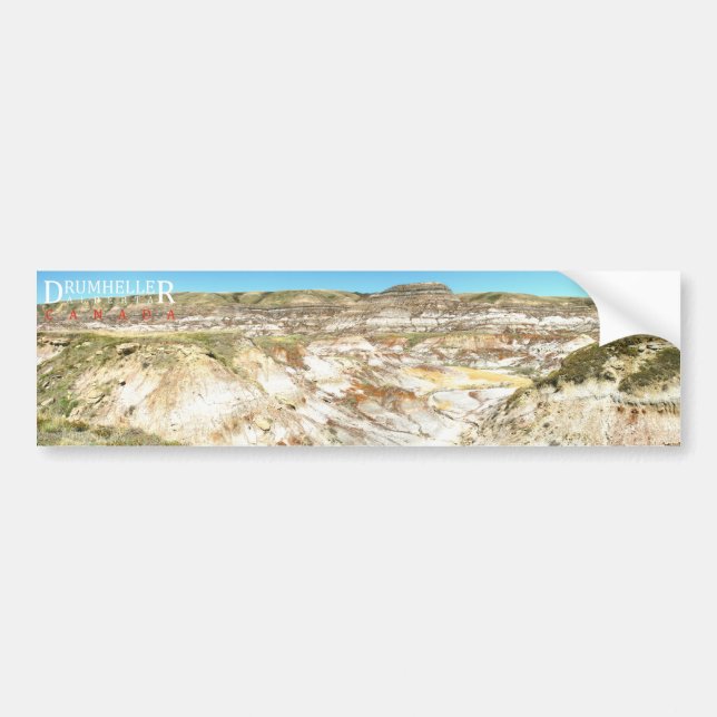 Voiture Autocollant de paysage de Drumheller Alberta (Devant)