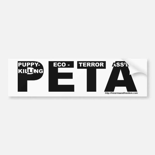 Voiture Autocollant de PETA (Devant)
