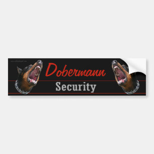 Voiture Autocollant de sécurité de Dobermann