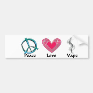 Voiture Autocollant de Vape d'amour de paix