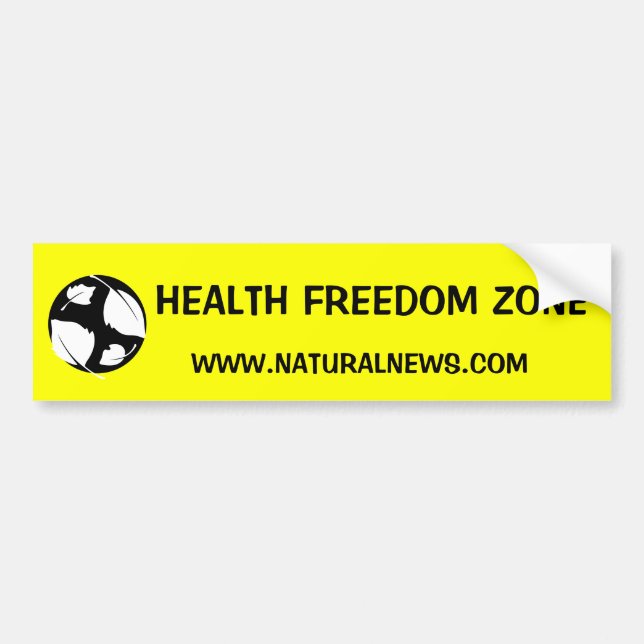 Voiture Autocollant de zone de liberté de santé (Devant)