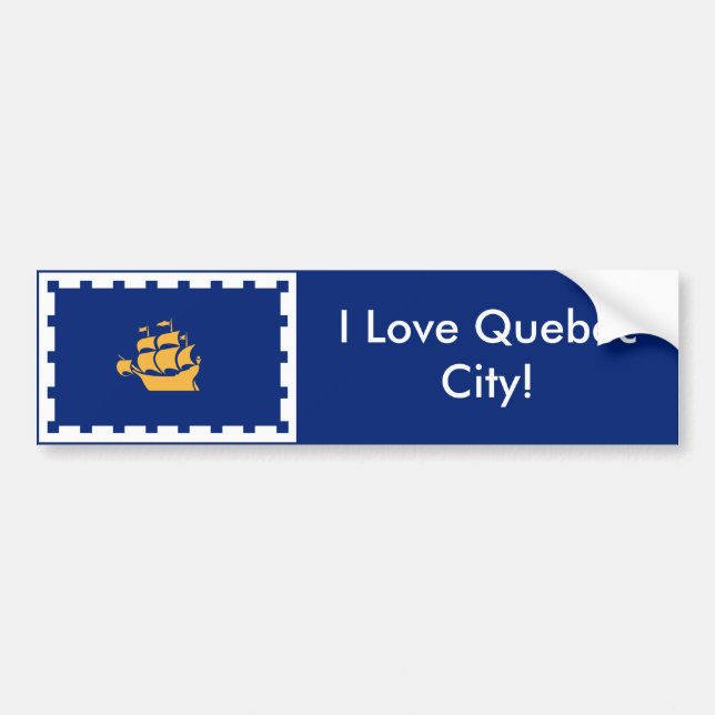 Voiture Autocollant Drapeau de Québec, Canada (Devant)