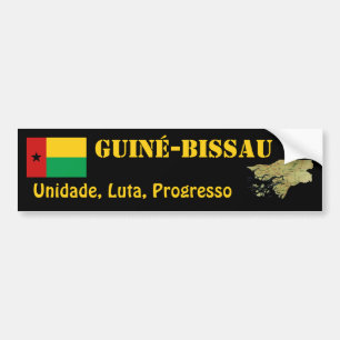 Voiture Autocollant drapeau et carte de Guinée-Bissau