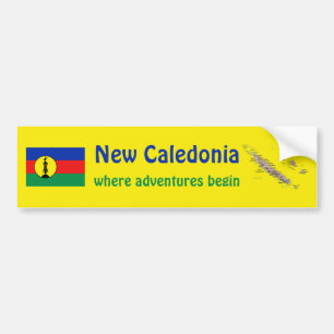 Voiture Autocollant drapeau et carte de Nouvelle-Calédonie