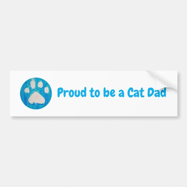 Voiture Autocollant fièrement Papa de chat (Devant)