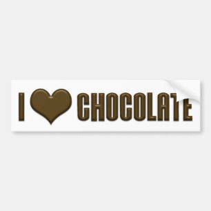 Voiture Autocollant Je suis amoureux de chocolat