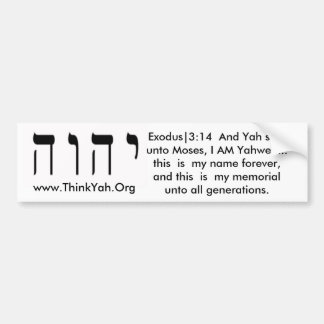 Voiture Autocollant nommé saint de Bumber