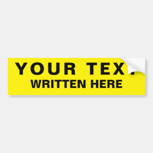 Voiture Autocollant pare-chocs de texte personnalisé
