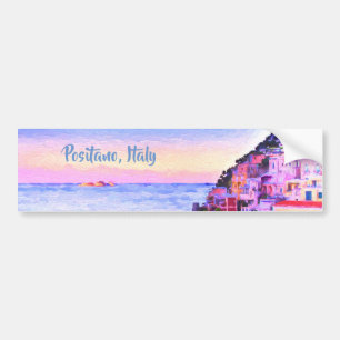 Voiture Autocollant Positano, Italie Coucher de soleil