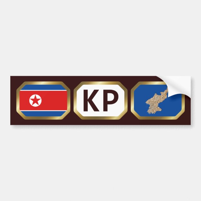 Voiture Autocollant pour pare-chocs Code Carte Drapeau de  (Devant)