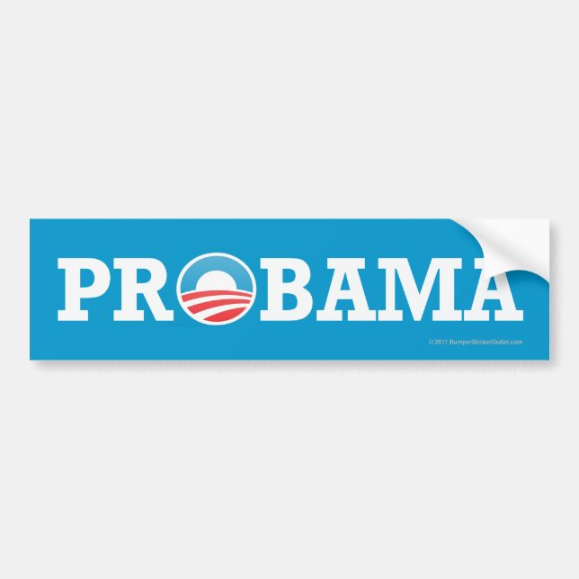 Voiture Autocollant PrObama de Pro-Obama (Devant)