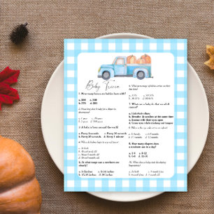 Voiture avec citrouilles - Baby Trivia Baby shower