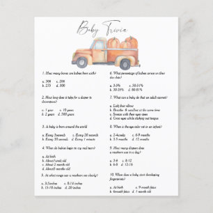 Voiture avec citrouilles - Trivia bébé   Jeu Baby 