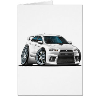 Voiture blanche Mitsubishi Evo