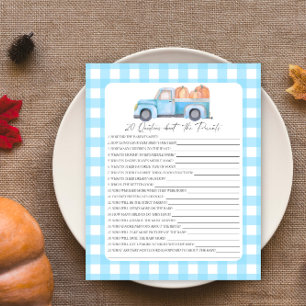 Voiture bleu citrouille - 20 questions sur les Par