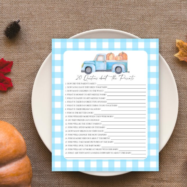 Voiture bleu citrouille - 20 questions sur les Par (Créateur téléchargé)