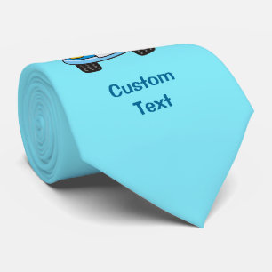 Voiture bleue avec bulles cravate