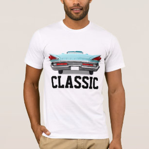 VOITURE BLEUE CLASSIQUE DES ANNÉES 1950 T-SHIRTS V