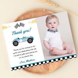 Voiture Boy Race Anniversaire Carte de remerciemen