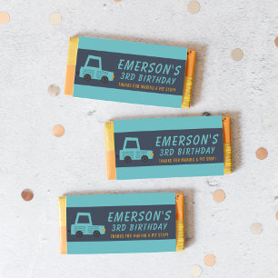 Voiture Boy's Birthday Candy Bar Wrapper Favor