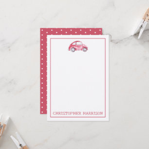 Voiture Buggy Vintage Red Watercolor