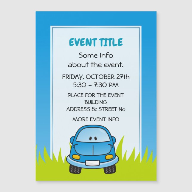 Voiture Carton Bleu (Devant)