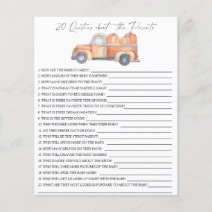 Voiture citrouille - 20 questions sur les Parents