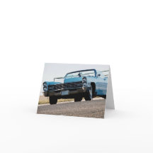 Voiture classique carte pour notes convertible amé