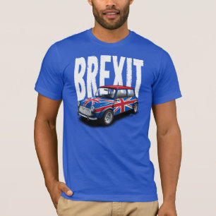 Voiture classique de Brexit mini sur le T-shirt