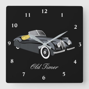 Voiture classique Jaguar 'Vieux Timer' Horloge mur