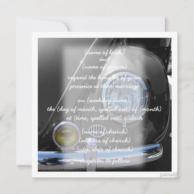 voiture classique v Invitation (Devant)