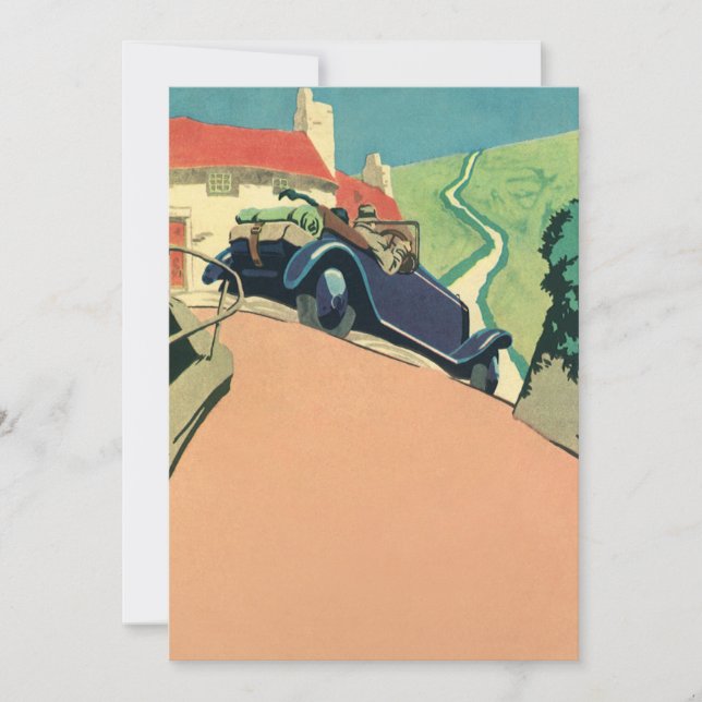 Voiture convertible vintage voyage dans le pays (Devant)