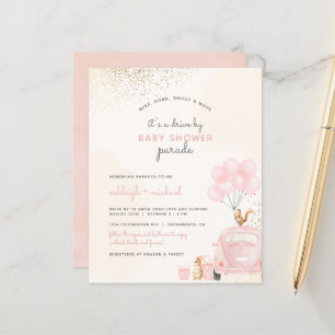 Voiture De Balloon Rose Bleu Budget Par Baby showe