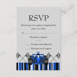Voiture de course bleue RSVP