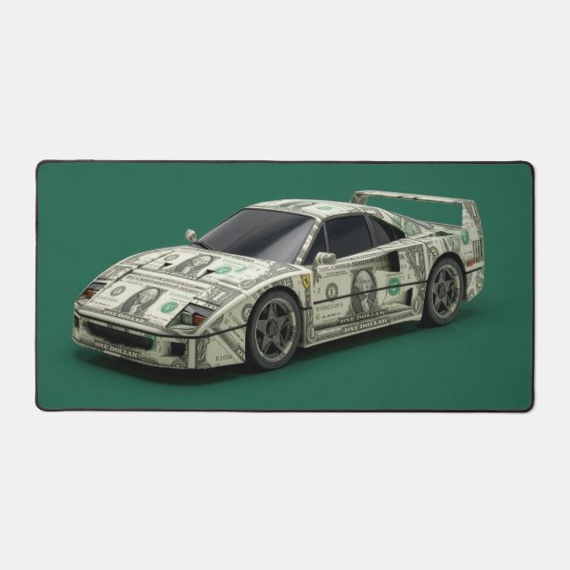 Voiture de course en origami d'argent (Recto)