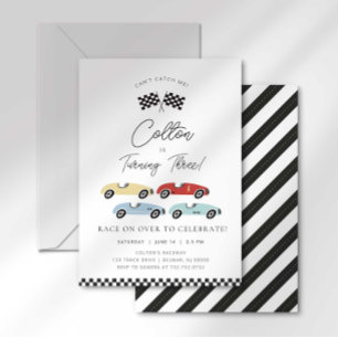 Voiture de course Invitation Anniversaire