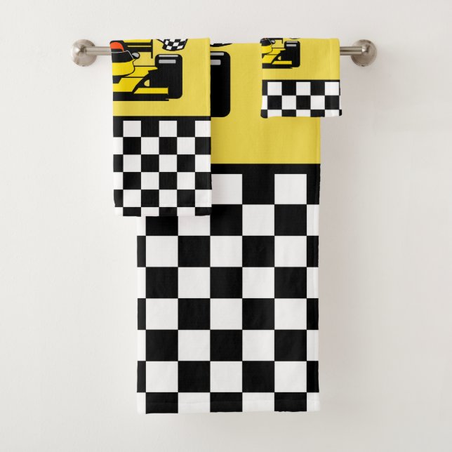 Voiture de course jaune : Indicateur du vérificate (En situation)