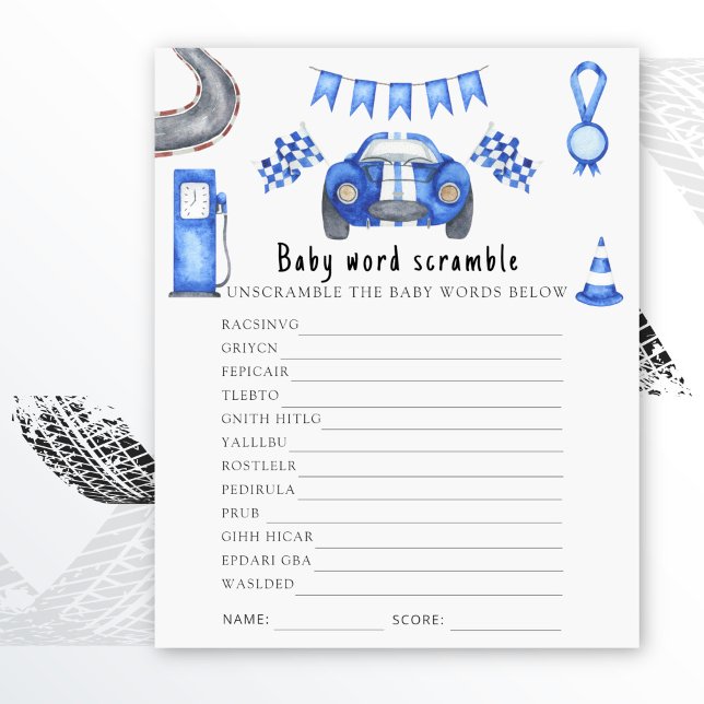 Voiture de course - Jeu de mots mêlés pour bébé (Créateur téléchargé)
