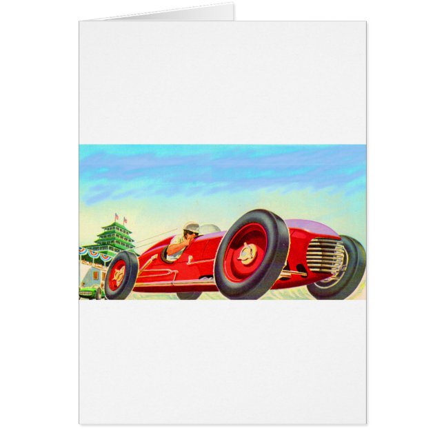 Voiture de course rouge 1950 (Devant)