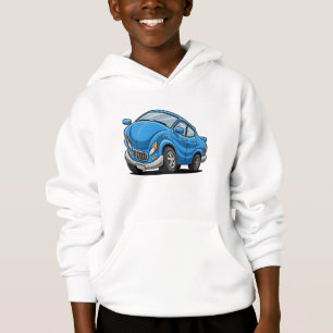Voiture de dessin animé bleue