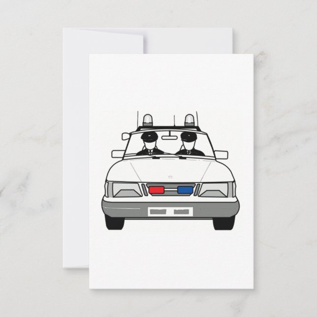 Voiture de la police de dessin (Devant)