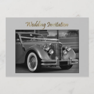VOITURE DE MARIAGE JAGUAR Invitation de mariage