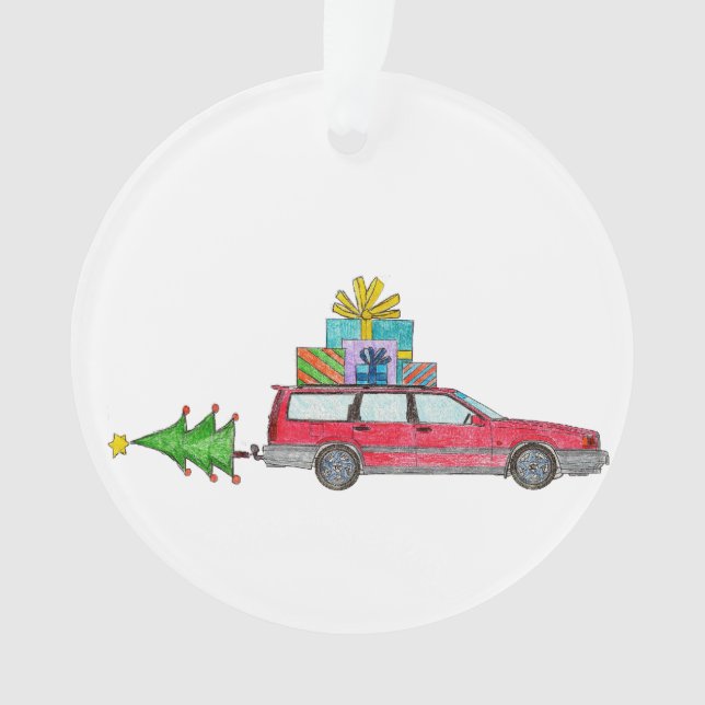 Voiture de Noël avec cadeaux (devant)