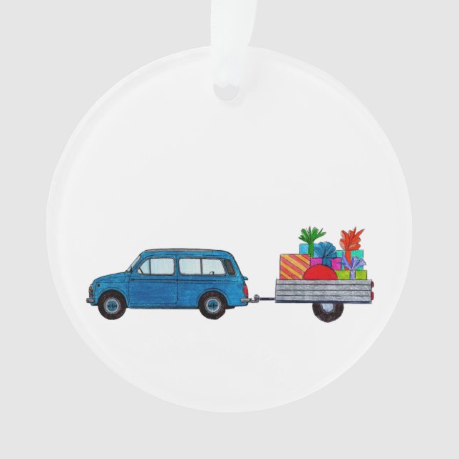 Voiture de Noël avec cadeaux (devant)