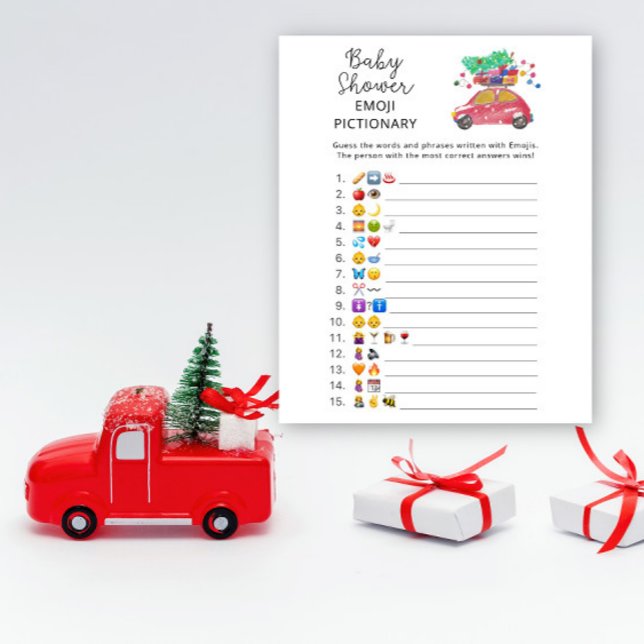Voiture de Noël \ Emoji jeu d'images baby shower (Créateur téléchargé)