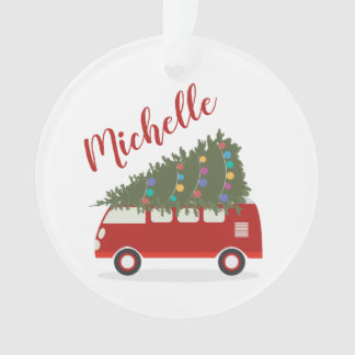 Voiture de Noël personnalisée et ornement d'arbre