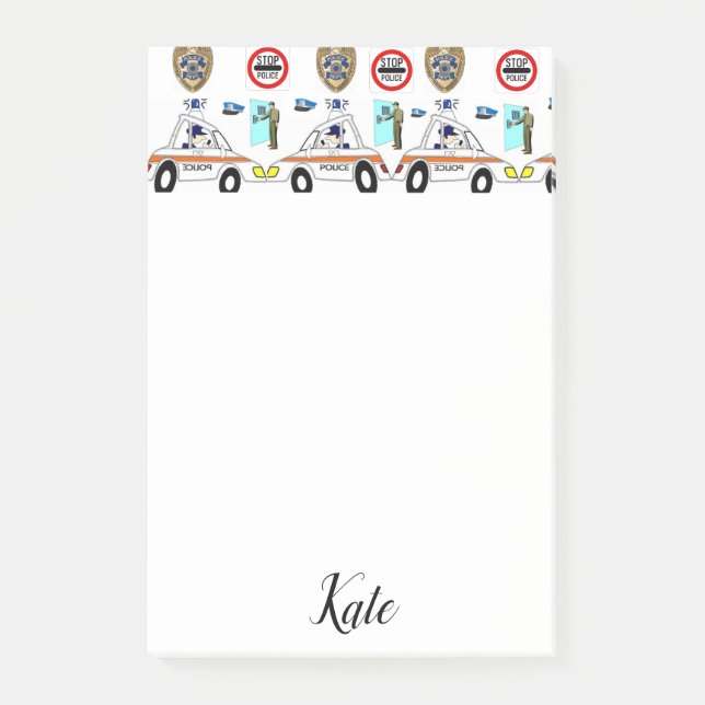 Voiture de police Post-it Notes (Devant)